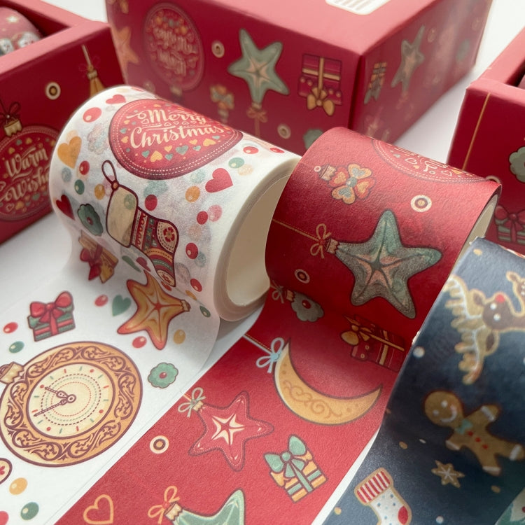 2 set di materiale per la decorazione del nastro tascabile natalizio in scatola