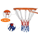 2 paia di rete da basket in corda tonda per esterni, 5.0mm Long Heavy Polyester(Red White Blue), 5.0mm Heavy Polyester(White Red Blue), 5.0mm Heavy Polyester(White Red), 5.0mm Heavy Polyester(White), 5.0mm Bold Polypropylene(White Red Blue)            ...