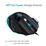 GAMING BLOODBAT GM02 7 Tasti USB Optoelettronica cablata Mouse da gioco Mouse con luci respiratorie digitali Mouse