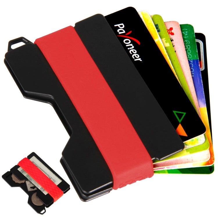 Portacarte RFID in lega di alluminio Portafoglio antifurto EDC Portamonete Porta carte chiave, Red, Blue, Black, Brown, Orange, Grey, Red Main Body, Blue Main Body, Gray Main Body