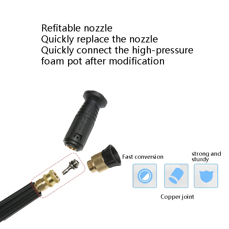 2 PCS Irrigatori ad acqua ad alta pressione Connessione in diretta e prese a innesto rapido per il collegamento filettato degli ugelli della lavatrice, Inner G1/4, Internal M14x1.5mm