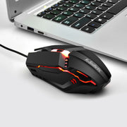 2 PCS K-Snake M11 4 Tasti 1600 DPI Gioco luminoso Mouse cablato Notebook Desktop USB Mouse cablato, Lunghezza cavo: 1,5 m