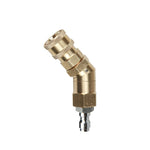 Macchina per lavaggio auto con ugello di pulizia per aria condizionata ad alta pressione Giunto di piegatura rotante in rame 1/4 Rotazione di 360 gradi Spina rapida universale, 1/4 Copper Cleaning Nozzle