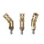 Macchina per lavaggio auto con ugello di pulizia per aria condizionata ad alta pressione Giunto di piegatura rotante in rame 1/4 Rotazione di 360 gradi Spina rapida universale, 1/4 Copper Cleaning Nozzle