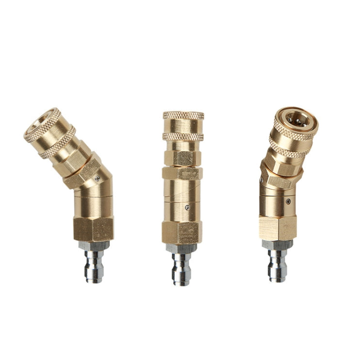 Macchina per lavaggio auto con ugello di pulizia per aria condizionata ad alta pressione Giunto di piegatura rotante in rame 1/4 Rotazione di 360 gradi Spina rapida universale, 1/4 Copper Cleaning Nozzle
