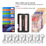 New-Bring Portacarte in metallo Il portafoglio EDC multifunzionale può contenere chiavi e disco U