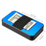 New-Bring Porta carte di credito in metallo Portafoglio impermeabile antifurto magnetico automatico per biglietti da visita, Red, Blue, Black, Grey, Carbon Fiber