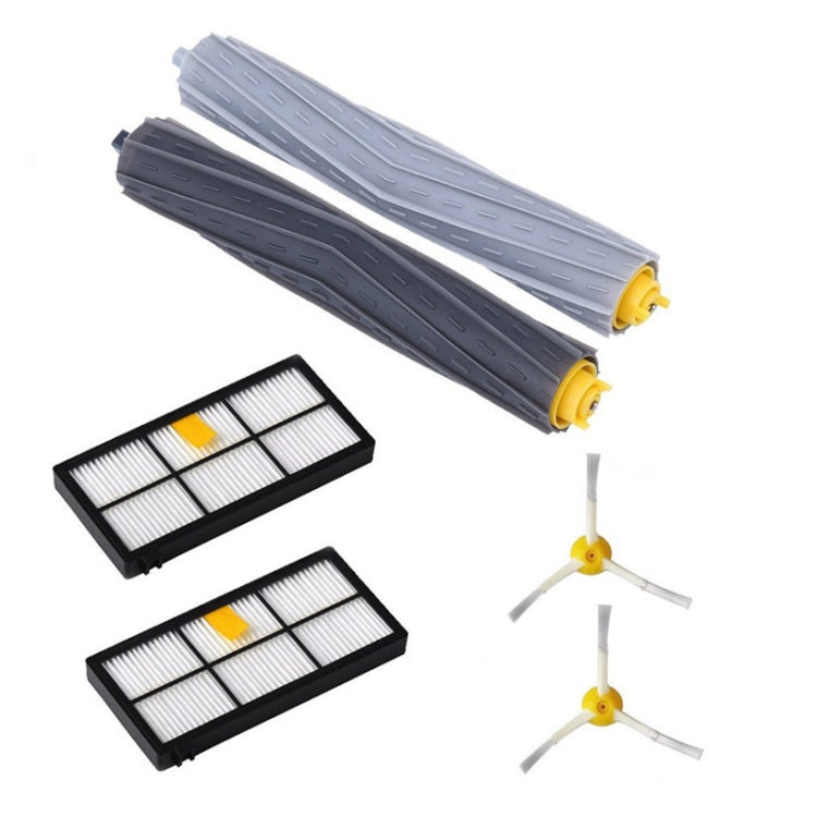 Spazzola spazzante robot + filtro Hypa + spazzola laterale triangolare per IRobot 800 960
