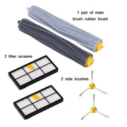 Spazzola spazzante robot + filtro Hypa + spazzola laterale triangolare per IRobot 800 960