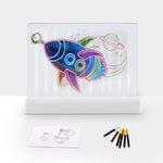 Pannello LED 3D Pittura Fluorescente per Bambini 33x25cm
