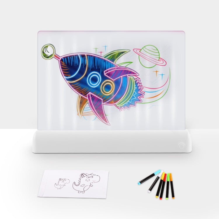 Pannello LED 3D Pittura Fluorescente per Bambini 33x25cm
