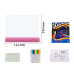 Pannello LED 3D Pittura Fluorescente per Bambini 33x25cm