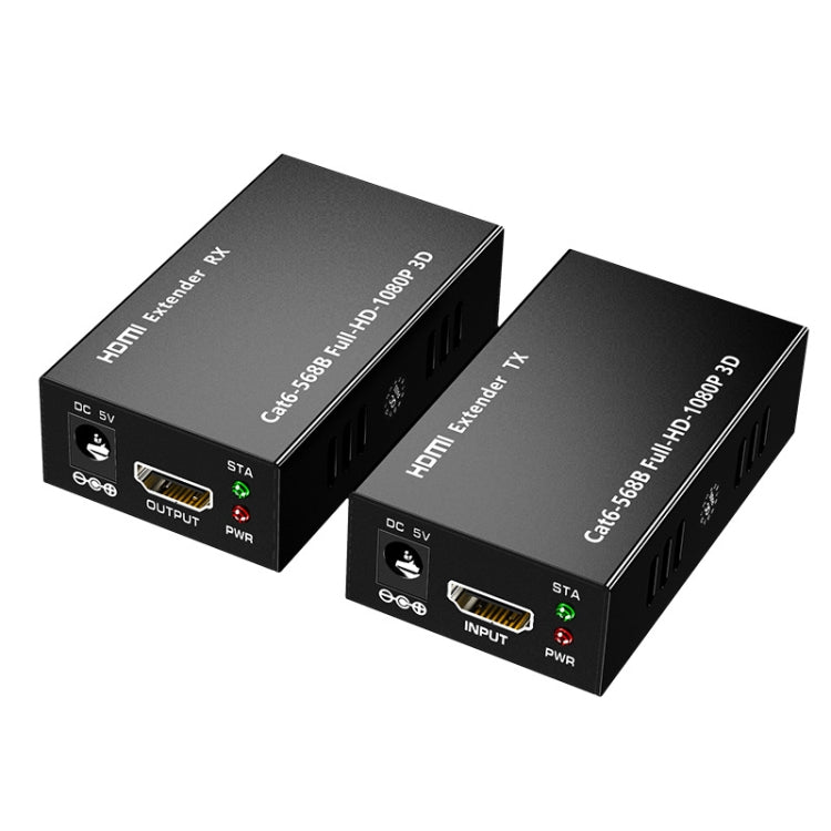 1 coppia HW-YD60 HDMI Extender Amplificatore di segnale 1080P, distanza effettiva: 60 m, spina europea