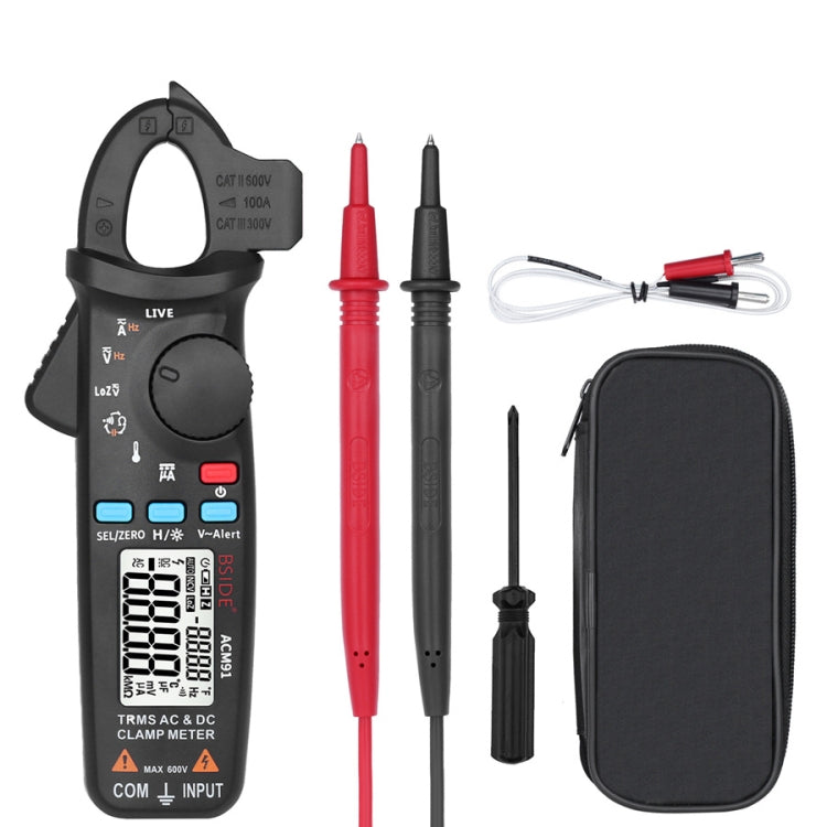 BSIDE ACM91 Digital Clamp Meter AC/DC Current 1mA True RMS Auto Range Capacitor Tester Multimetro, ACM91 Blue, ACM91 Black, ACM91 Grey