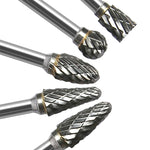 10 PCS / Set Testa di macinazione in acciaio al tungsteno in lega dura Doppio modello Testa di fresa rotante Coltello per intaglio della radice, Stile:, Transparent Box, Blue Box