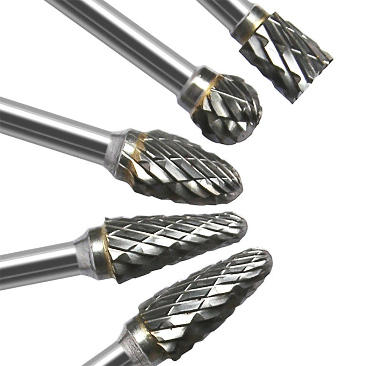 10 PCS / Set Testa di macinazione in acciaio al tungsteno in lega dura Doppio modello Testa di fresa rotante Coltello per intaglio della radice, Stile:, Transparent Box, Blue Box