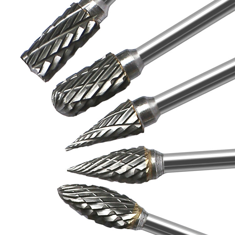 10 PCS / Set Testa di macinazione in acciaio al tungsteno in lega dura Doppio modello Testa di fresa rotante Coltello per intaglio della radice, Stile:, Transparent Box, Blue Box