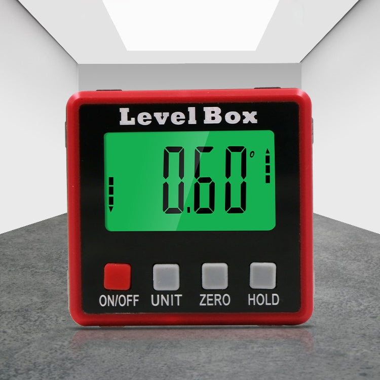 Inclinometro digitale di precisione Goniometri elettronici 4x90 gradi Base magnetica Goniometro digitale Angolo di rilevamento Bevel Box
