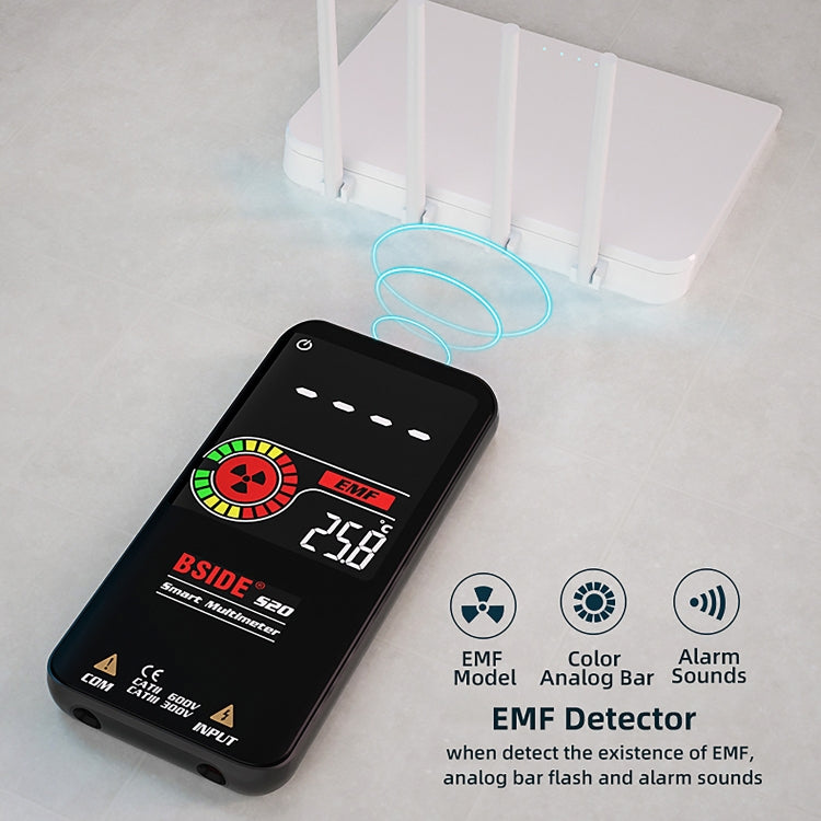 Multimetro tester radiazioni elettromagnetiche BSIDE S20