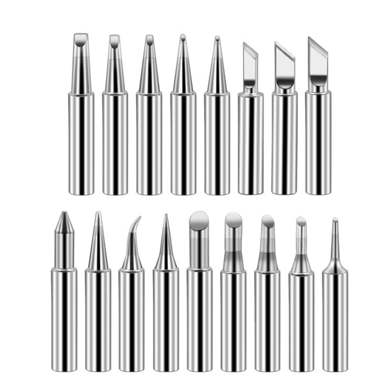 Punte di saldatura 936 Stazione di saldatura Punte per saldatore in rame puro Punte per saldatore senza piombo, 15 PCS / Set, 17 PCS / Set