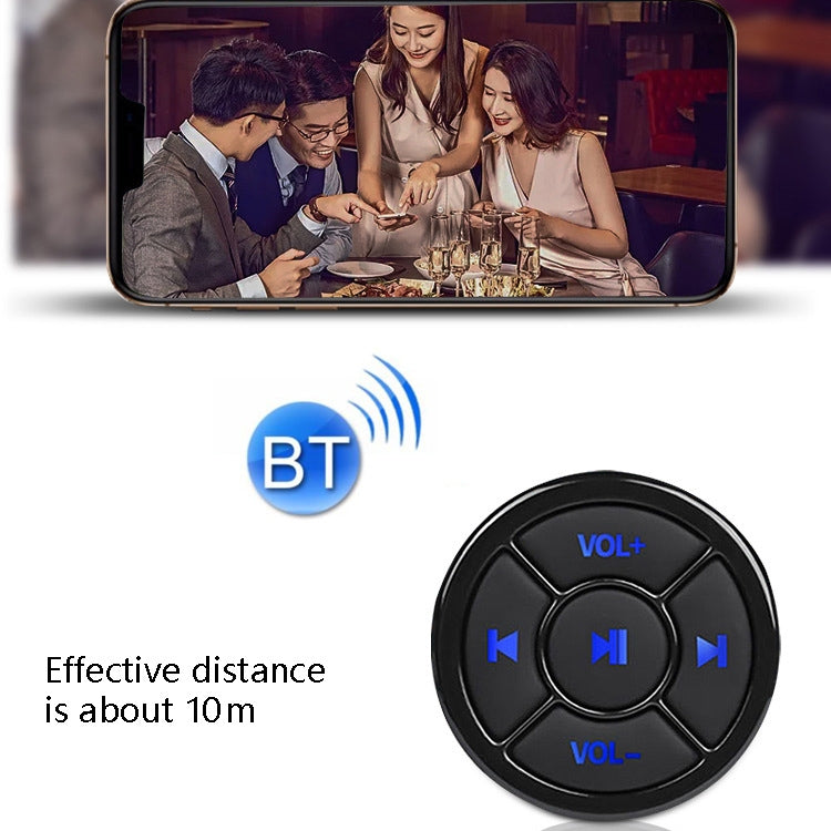 Telecomando per telefono cellulare per auto Pulsante multimediale wireless Bluetooth Telecomando Riproduzione di musica Selfie, Silver, Black, Black With Buckle, Silver With Buckle