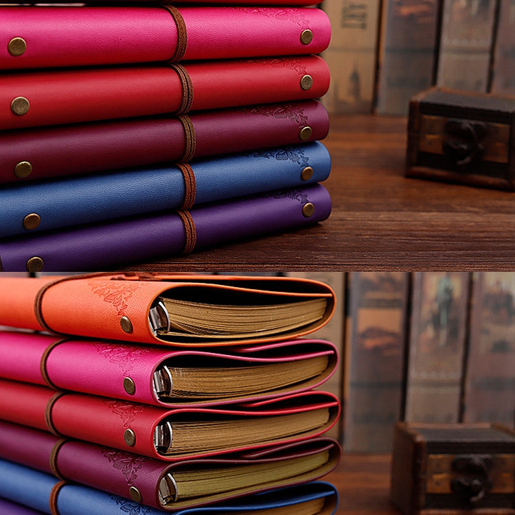 2 PCS Gonne Beauty Hand Account Book Diary Book Retro Blocco note, Small Pink, Small Lake Blue, Small Wine Red, Small Yellow, Small Purple, Large Pink, Large Lake Blue, Large Wine Red, Large Red, Large Yellow, Large Purple
