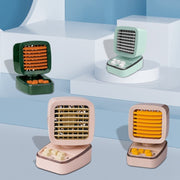 A5 Mini Ventilatore umidificante Refrigerazione Aria condizionata Ventola di raffreddamento ad acqua per desktop domestico USB, Vintage Green, Mint Green, Ivory Camel, Girl Pink