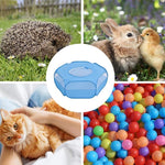 Gioco di allenamento all'aperto piegato per piccoli animali domestici Tenda strisciante per piccoli animali, specifica:, With Cover and Side Cloth (Black), With Cover and Side Cloth (Blue), With Side Cloth (Black), With Side Cloth (Blue)