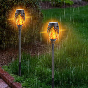 Luce solare decorativa effetto fiamma per esterni 2 pezzi