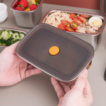 Contenitore per la conservazione della frutta in frigorifero Contenitore per il pranzo sigillato in acciaio inossidabile 304, 250ml, 450ml, 600ml, 1000ml