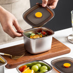 Contenitore per la conservazione della frutta in frigorifero Contenitore per il pranzo sigillato in acciaio inossidabile 304, 250ml, 450ml, 600ml, 1000ml