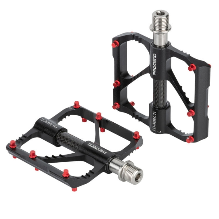 1 paio PROMEND Titanium Axle Carbon Tube Pedale per bicicletta Mountain Bike Road Bike 3 Palin Pedal, PD-M86C-TI, PD-R87C-TI