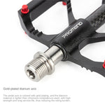 1 paio PROMEND Titanium Axle Carbon Tube Pedale per bicicletta Mountain Bike Road Bike 3 Palin Pedal, PD-M86C-TI, PD-R87C-TI