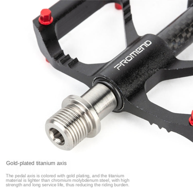 1 paio PROMEND Titanium Axle Carbon Tube Pedale per bicicletta Mountain Bike Road Bike 3 Palin Pedal, PD-M86C-TI, PD-R87C-TI