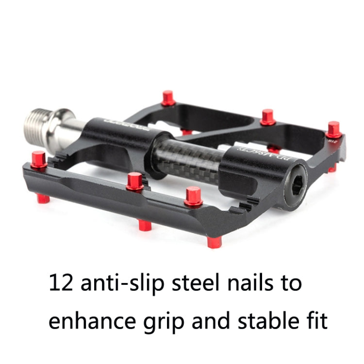 1 paio PROMEND Titanium Axle Carbon Tube Pedale per bicicletta Mountain Bike Road Bike 3 Palin Pedal, PD-M86C-TI, PD-R87C-TI