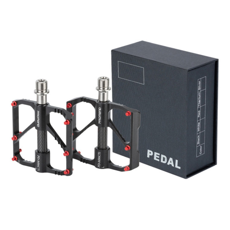 1 paio PROMEND Titanium Axle Carbon Tube Pedale per bicicletta Mountain Bike Road Bike 3 Palin Pedal, PD-M86C-TI, PD-R87C-TI