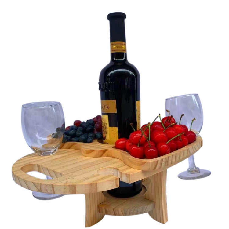 Tavolo da picnic all'aperto Portabottiglie pieghevole in legno, Foldable Table