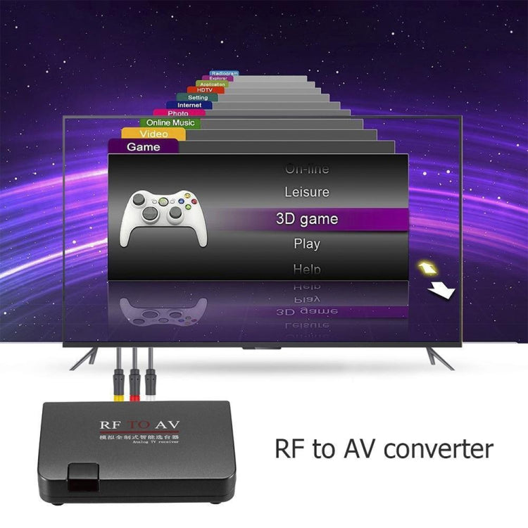 Convertitore da RF ad AV con selettore canale TV