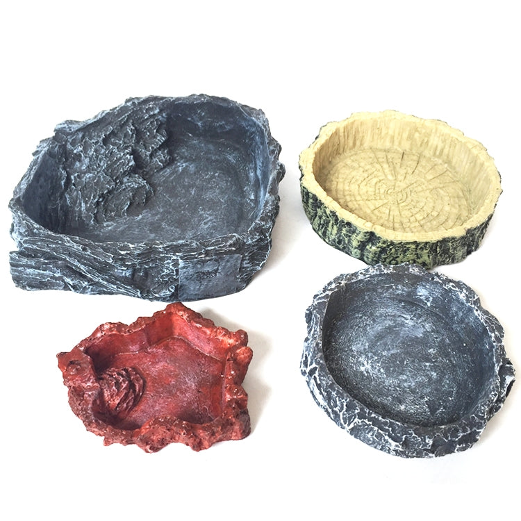 Rettile Acqua Cibo Bacino Tartaruga Lucertola Serpente Bacino d'acqua, 3 PCS Little Red Food Bowl, 2 PCS Small Gray Food Bowl, 2 PCS Wood Pattern Food Bowl, 2 PCS Large Food Bowl
