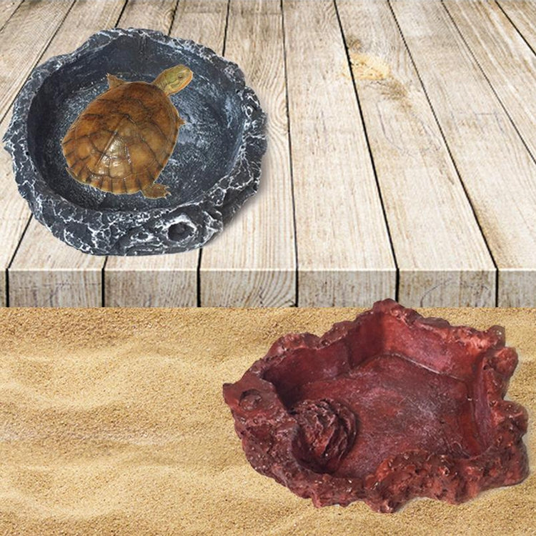 Rettile Acqua Cibo Bacino Tartaruga Lucertola Serpente Bacino d'acqua, 3 PCS Little Red Food Bowl, 2 PCS Small Gray Food Bowl, 2 PCS Wood Pattern Food Bowl, 2 PCS Large Food Bowl