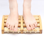 Massaggiatore a rullo in legno Massaggiatore per piedi a cinque file per unghie piccole