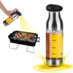 Spruzzatore per olio e aceto per barbecue con flacone spray per olio a pressione in acciaio inossidabile, Push-Type Oil Spray Bottle