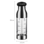 Spruzzatore per olio e aceto per barbecue con flacone spray per olio a pressione in acciaio inossidabile, Push-Type Oil Spray Bottle