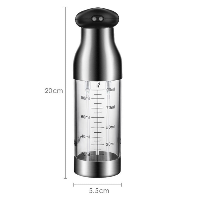 Spruzzatore per olio e aceto per barbecue con flacone spray per olio a pressione in acciaio inossidabile, Push-Type Oil Spray Bottle