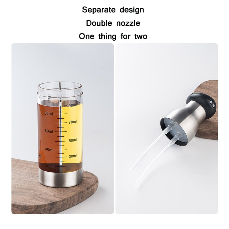 Spruzzatore per olio e aceto per barbecue con flacone spray per olio a pressione in acciaio inossidabile, Push-Type Oil Spray Bottle