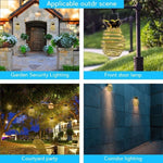 Lanterna solare LED in ferro battuto per esterni 24 o 60 LED