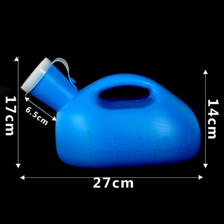 Vasino da viaggio da 2000 ml per bambini, orinatoio portatile a tenuta stagna da uomo con coperchio addensato per anziani, vaso da notte per adulti di grande capacità, 2 PCS 2000ML(White), 2 PCS 2000ML(Blue)