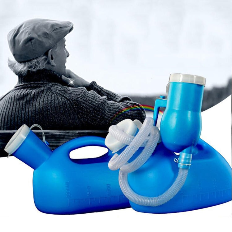 Vasino da viaggio da 2000 ml per bambini, orinatoio portatile a tenuta stagna da uomo con coperchio addensato per anziani, vaso da notte per adulti di grande capacità, 2 PCS 2000ML(White), 2 PCS 2000ML(Blue)
