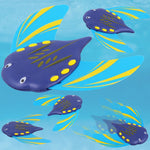 CD11816 Piscina estiva Balneazione Spiaggia Bambini Energia idrica Pesce diavolo che gioca giocattolo, Devil Fish