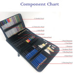 Set di 72 in 1 matita colorata per schizzi Matita colorata per studenti dipinta a mano, Hand-Painted Art Pencil
